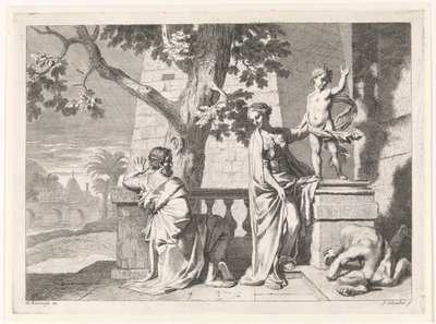 Kristus knuser en statue Bibelske, mytologiske og allegoriske representasjoner (serietittel) av Johannes Glauber