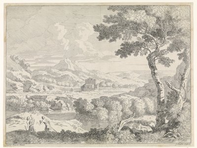 Kupert landskap med gjetere Landskap etter Gaspar Poussin (serietittel) av Johannes Glauber