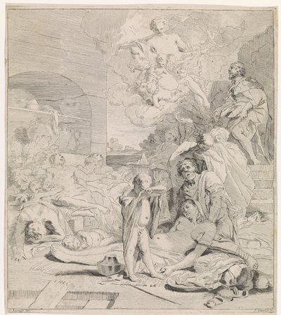 Bønn fra Saint Roch Bibelske, mytologiske og allegoriske representasjoner (serietittel) av Johannes Glauber