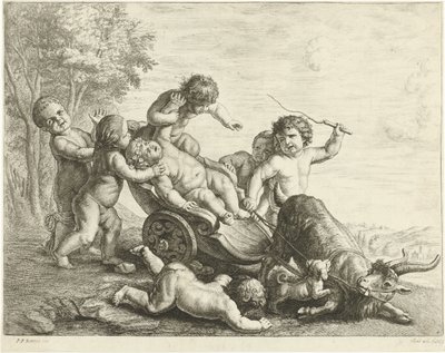 Putti med geitevogn av Johannes Gronsveld