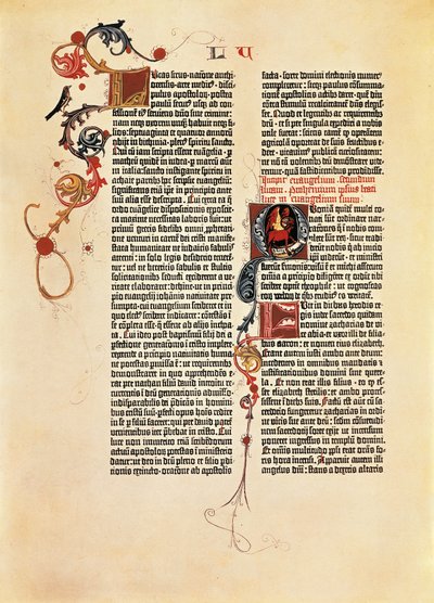 Bibelside Mazarine (B42) av Johannes Gutenberg