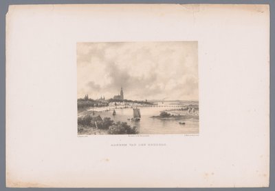 Utsikt over Arnhem fra Rehberg Arnhem van den Rehberg (tittel på objekt) Nederlandsk by- og havneutsikt etter tegninger av Everhardus Koster (serietittel) E. Kosters skissebok: Dutch City and Harbour Views (serietittel) av Johannes Hilverdink
