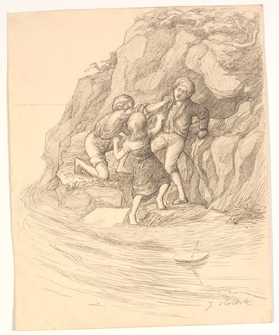 Illustrasjon til Alfred Tennyson "Enoch Arden" av Johannes Holbek