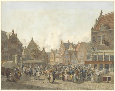 Bytorget med messe Bytorget med tivoli av Johannes Huibert Prins
