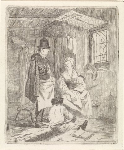 Familie i interiør av Johannes Janson (possibly)