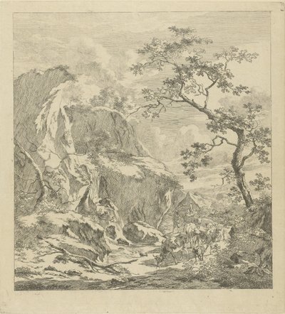 Fjelllandskap med storfe av Johannes Janson