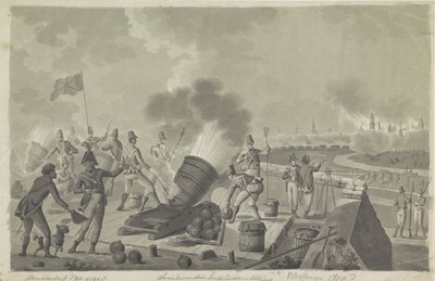Bombardement av Vlissingen av britene, 1809 av Johannes Jelgerhuis (possibly)