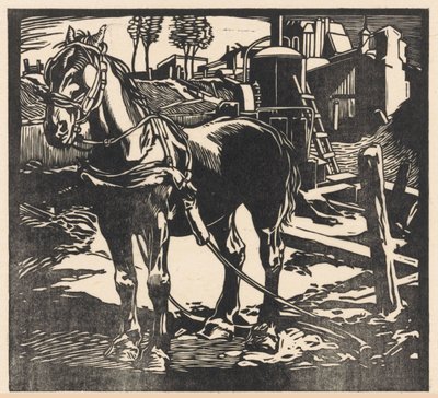 Spennet kjerrehest av Johannes Josephus Aarts (signed by artist)