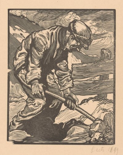 dikearbeider av Johannes Josephus Aarts (signed by artist)