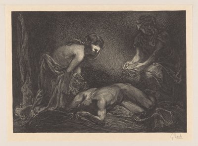 Judith og tjenestepike med hodet og kroppen til Holofernes av Johannes Josephus Aarts (signed by artist)