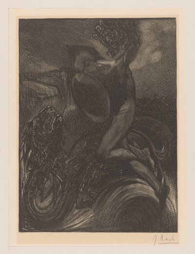 Perseus og sjømonsteret av Johannes Josephus Aarts (signed by artist)