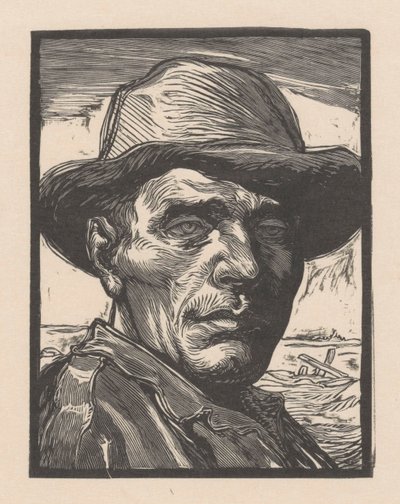 Portrett av en ukjent mann av Johannes Josephus Aarts (signed by artist)