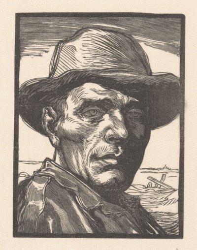 Portrett av en ukjent mann av Johannes Josephus Aarts (signed by artist)