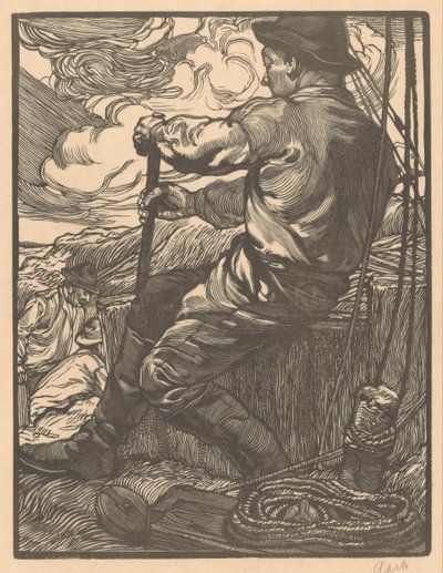 Nysgjerrig arbeider av Johannes Josephus Aarts (signed by artist)