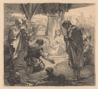Tilbedelse av hyrdene av Johannes Josephus Aarts