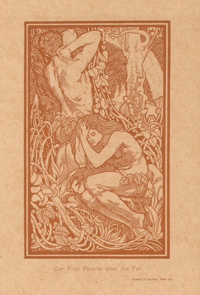 Adam og Eva na de zondeval Våre første foreldre etter fallet (tittel på objekt) av Johannes Josephus Aarts