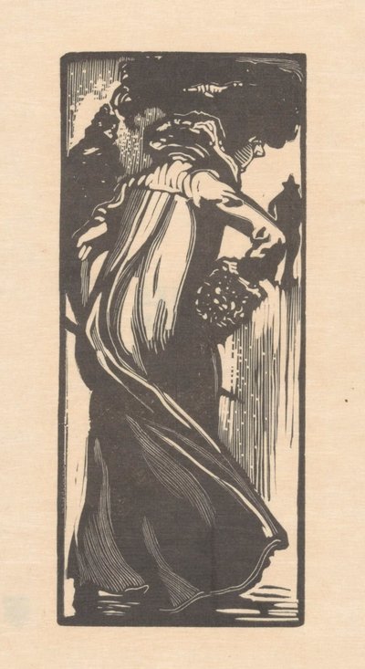 Vandrende kvinne sett bakfra av Johannes Josephus Aarts