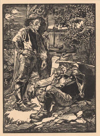 Hvilende polderarbeidere av Johannes Josephus Aarts