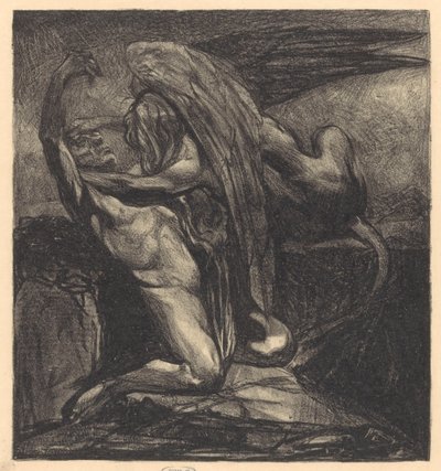 Sfinks med livløs mann av Johannes Josephus Aarts