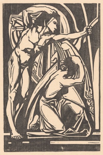 Stående mann og knelende kvinne av Johannes Josephus Aarts
