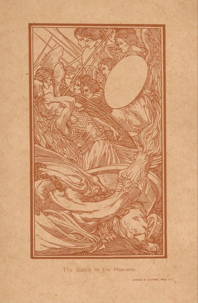 Strijd in the himmel The Battle in the Heavens (tittel på objekt) av Johannes Josephus Aarts