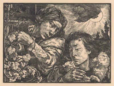 To kvinner ved en vinranke av Johannes Josephus Aarts