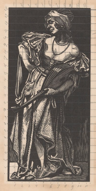 Kvinne med lut av Johannes Josephus Aarts
