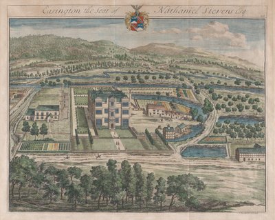 Easington, The Seat of Nathaniel Stevens, [1712] gjenutgitt 1768. av Johannes Kip