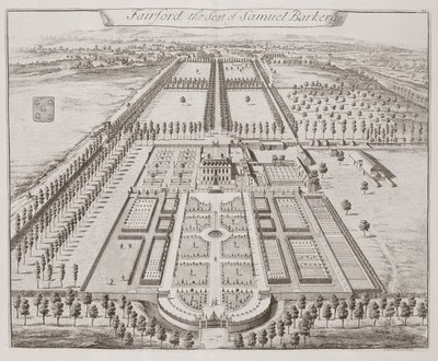 Fairford House, setet til Samuel Barker, fra "Thirty Six Different Views of Noblemen and Gentlemen