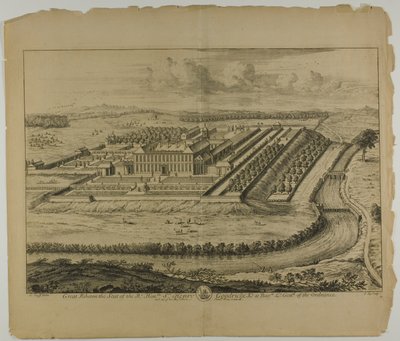 Great Ribston, plate 61 fra Britannia Illustrata av Johannes Kip