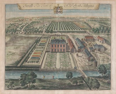 Swell, The Seat of Sir Robert Atkyns, [1712] gjenutgitt 1768. av Johannes Kip