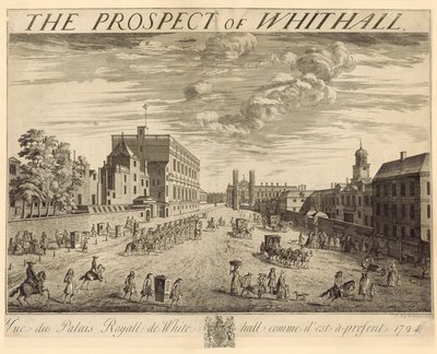 The Plan of Whitehall, 1724 av Johannes Kip