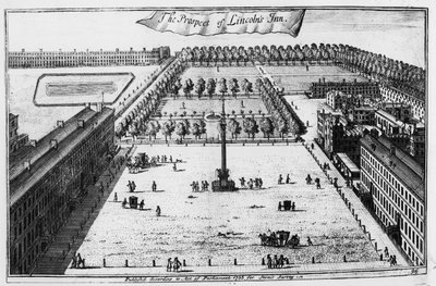The Prospect of Lincolns Inn, 1720 av Johannes Kip