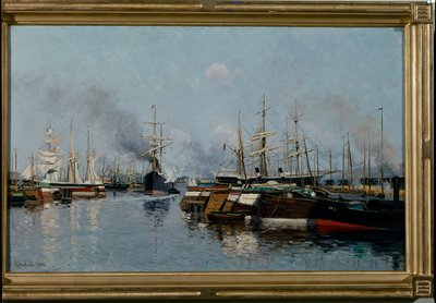 Skip i havnen av Johannes Martin Grimelund