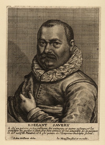 Portrett av Roelant Savery, Flandern-født nederlandsk gullaldermaler av Johannes Meyssens