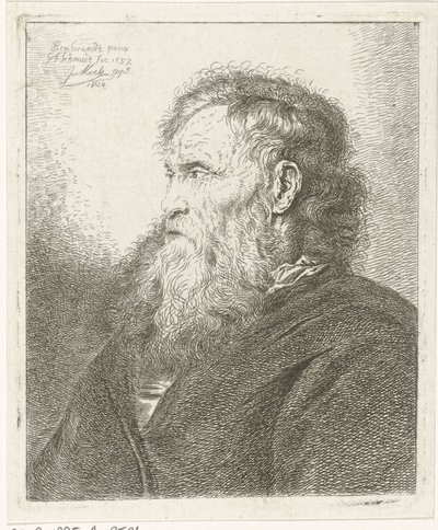 Gammel mann med skjegg av Johannes Mock