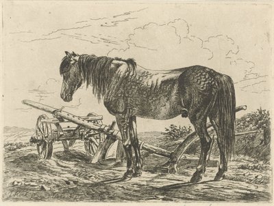 Hest i en plog av Johannes Mock