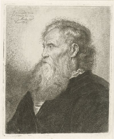 Portrett av en gammel mann med skjegg av Johannes Mock