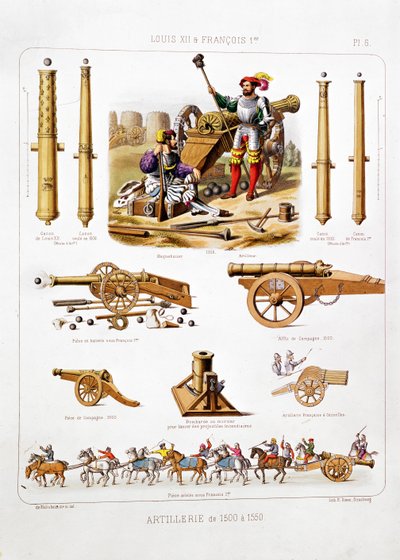 Fransk artilleri mellom 1500-50, fra 