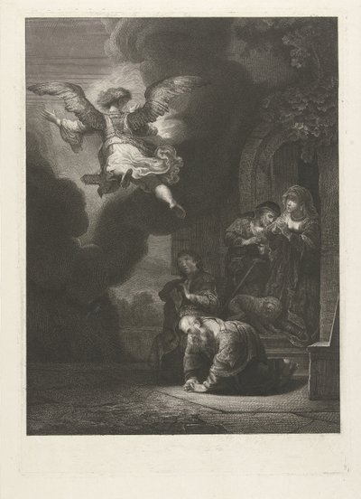 Engelen forlater Tobias og familien hans av Johannes Pieter de Frey