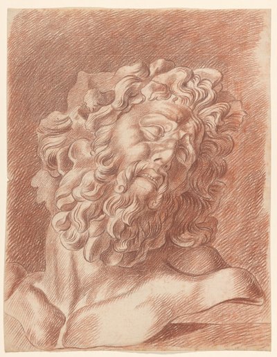 Akademistudie på gips av Laocoön: studie av hodet av Johannes Tavenraat