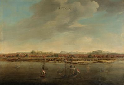 Utsikt over kantonen i Kina, ca. 1662-3 av Johannes Vinckeboons