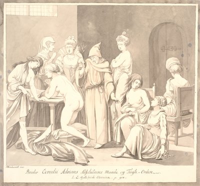 "Broder Cornelius Adrians Absolutions Maade og Tugte=Orden. / J.L. Gottefriidi Chronica. s. 908." av Johannes Wiedewelt