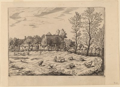 Gård av Johannes and Lucas van Doetechum after Master of the Small Landscapes