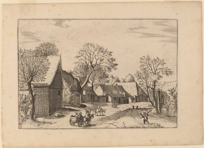 Gårder og skur av Johannes and Lucas van Doetechum after Master of the Small Landscapes