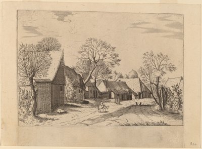 Gårder og skur av Johannes and Lucas van Doetechum after Master of the Small Landscapes