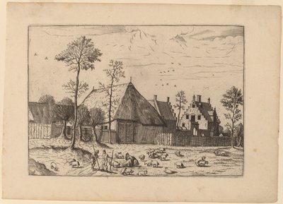 Skur med hytte av Johannes and Lucas van Doetechum after Master of the Small Landscapes