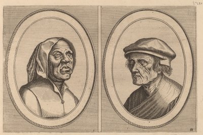 "Baef Schol-becx" og "Spruyt Vroegh-beverven" av Johannes and Lucas van Doetechum after Pieter Bruegel the Elder
