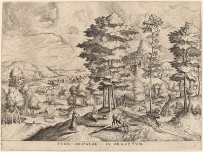 Flykten til Egypt av Johannes and Lucas van Doetechum after Pieter Bruegel the Elder