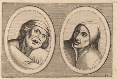 "Harme Snap-op" og "Keursje-sonder-naed" av Johannes and Lucas van Doetechum after Pieter Bruegel the Elder